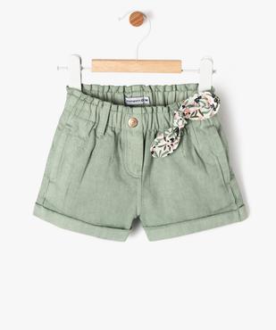 Short en toile ample à taille élastiquée bébé fille - LuluCastagnette vue1 - LULUCASTAGNETTE - GEMO