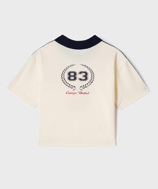 Polo manches courtes avec motif buste et dos fille - Camps United vue4 - CAMPS - GEMO