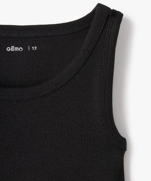 Débardeur en maille côtelée coupe courte fille vue2 - GEMO 4G FILLE - GEMO
