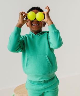 Sweat à capuche et poche kangourou uni garçon vue4 - GEMO (ENFANT) - GEMO