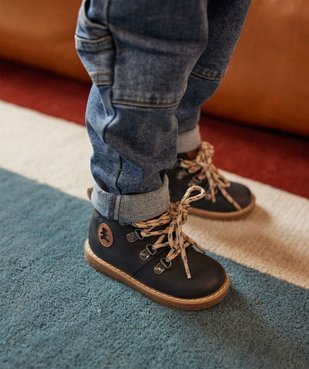 Jean extensible et ceinture contrastante bébé garçon - LuluCastagnette vue6 - LULUCASTAGNETTE - GEMO