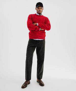 Pull col rond à torsades homme vue2 - GEMO (HOMME) - GEMO