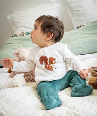 Pyjama 2 pièces en velours avec motif écureuil bébé vue4 - GEMO 4G BEBE - GEMO