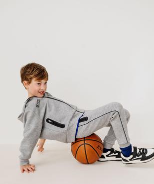 Pantalon de jogging avec poches zippées garçon vue1 - GEMO (ENFANT) - GEMO