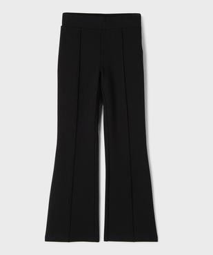 Pantalon uni coupe flare en maille extensible fille vue1 - GEMO (JUNIOR) - GEMO