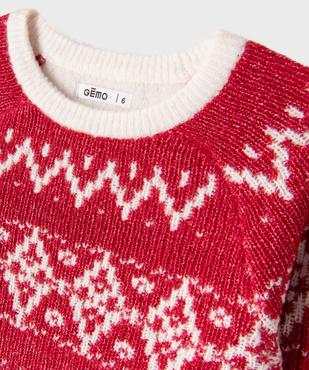 Pull jacquard esprit Noël fille vue3 - GEMO (ENFANT) - GEMO