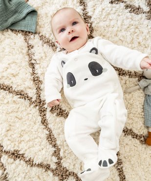 Pyjama dors-bien velours motif panda bébé vue1 - GEMO(BB COUCHE) - GEMO