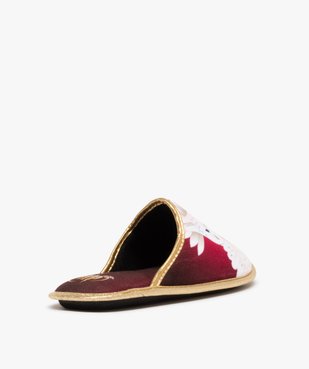Chaussons femme mules en velours imprimé – Harry Potter vue4 - HARRY POTTER - GEMO
