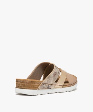 Mules femme confort à larges brides fantaisie  vue4 - GEMO (CONFORT) - GEMO