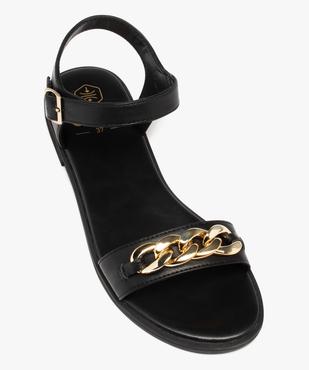 Sandales femme à talon plat et bride avec chaîne vue5 - GEMO (CASUAL) - GEMO