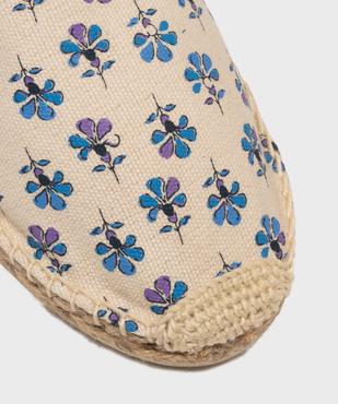 Espadrilles en toile de coton fleurie et semelle de corde femme - LuluCastagnette vue6 - LULUCASTAGNETTE - GEMO