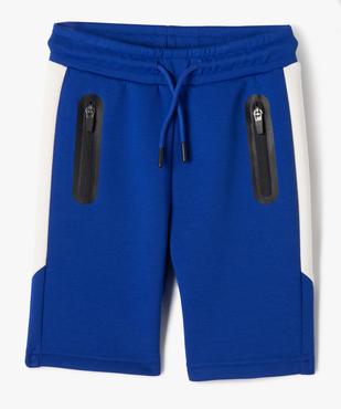 Bermuda en maille douce et extensible à poches zippées garçon vue1 - GEMO (ENFANT) - GEMO