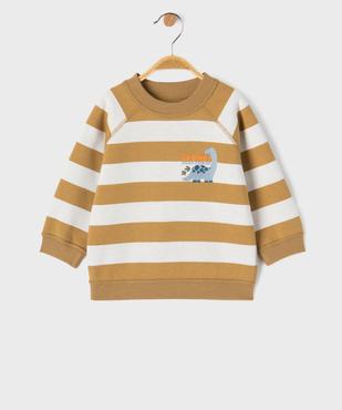 Sweat réversible à motif dinosaure bébé garçon vue1 - GEMO(BEBE DEBT) - GEMO