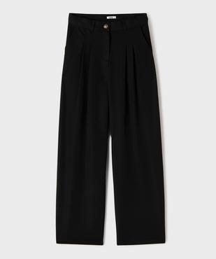 Pantalon en toile coupe large à pinces fille vue6 - GEMO (JUNIOR) - GEMO