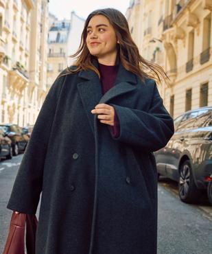 Manteau long croisé à double boutonnage et col femme grande taille vue2 - GEMO (G TAILLE) - GEMO