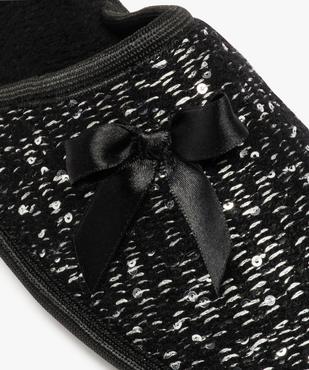 Mules plates avec noeud et sequins vue6 - GEMO(HOMWR FEM) - GEMO