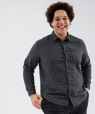 Chemise à carreaux en flanelle de coton homme vue6 - GEMO 4G HOMME - GEMO
