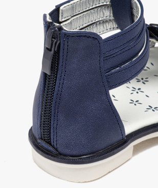 Sandales fille montantes à talon fermé et à zip avec papillons fantaisie vue6 - GEMO (ENFANT) - GEMO
