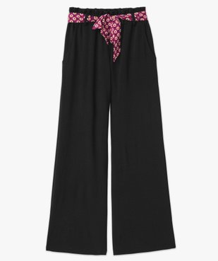 Pantalon large et fluide avec ceinture à motifs femme vue4 - GEMO(FEMME PAP) - GEMO
