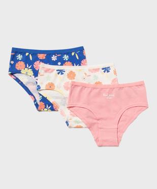 Shorties en coton stretch imprimés fille (lot de 3) vue1 - GEMO 4G FILLE - GEMO
