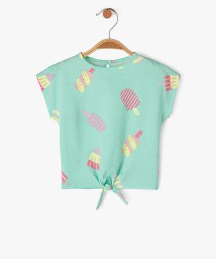 Tee-shirt à manches courtes loose imprimé bébé fille vue1 - GEMO(BEBE DEBT) - GEMO