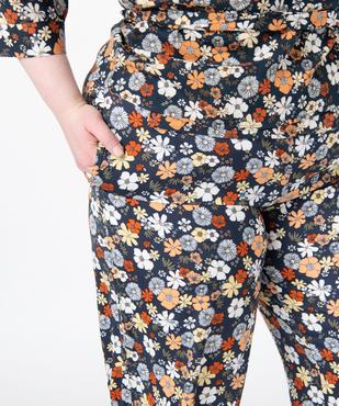 Pantacourt femme grande taille imprimé coupe large  vue2 - GEMO (G TAILLE) - GEMO