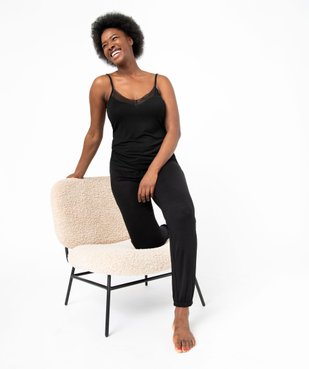 Pantalon de pyjama en maille fine avec bas resserré femme vue7 - GEMO 4G FEMME - GEMO