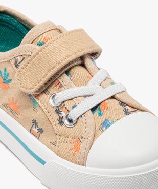 Baskets en toile imprimée avec scratch et lacets élastiques garçon vue7 - GEMO 4G GARCON - GEMO