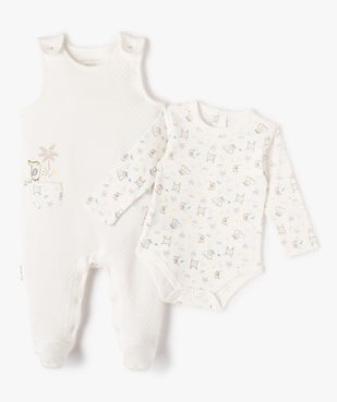 Ensemble bébé 2 pièces : body manches longues + combinaison sans manches - Petit Béguin vue1 - PETIT BEGUIN - GEMO