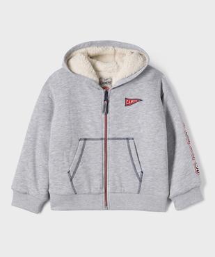 Sweat zippé à capuche avec doublure sherpa garçon - Camps United vue1 - CAMPS - GEMO