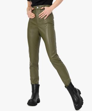 Pantalon femme taille haute en synthétique esprit rock vue1 - GEMO(FEMME PAP) - GEMO