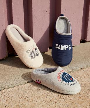 Chaussons garçon en velours doublés sherpa - Camps United vue6 - CAMPS UNITED - GEMO