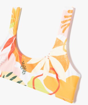 Maillot de bain fille 2 pièces à motif feuillage vue2 - GEMO (JUNIOR) - GEMO