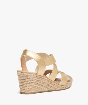 Sandales femme unies à talon compensé et brides élastiques vue4 - VALENTINA BALDA - GEMO