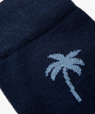Chaussettes hautes à motif palmiers homme (lot de 2) vue2 - GEMO(HOMWR HOM) - GEMO