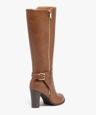 Bottes femme zippées à haut talon avec bride à la cheville vue4 - GEMO(URBAIN) - GEMO