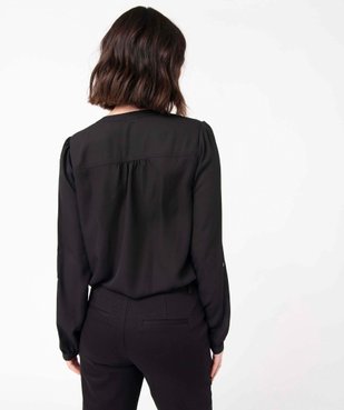 Blouse femme avec manches longues retroussables  vue3 - GEMO(FEMME PAP) - GEMO