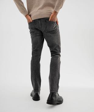 Jean straight en coton stretch délavé homme vue3 - GEMO 4G HOMME - GEMO