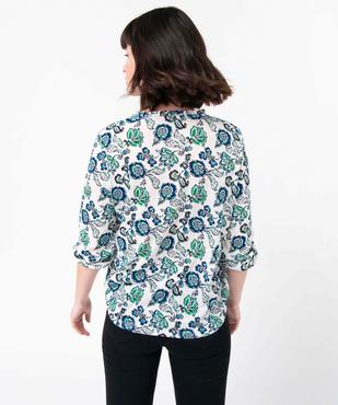 Tee-shirt femme à manches 3/4 avec décolleté en V vue3 - GEMO 4G FEMME - GEMO