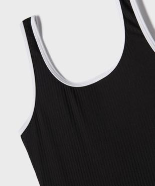 Maillot de bain 1 pièce effet côtelé fille vue2 - GEMO (JUNIOR) - GEMO