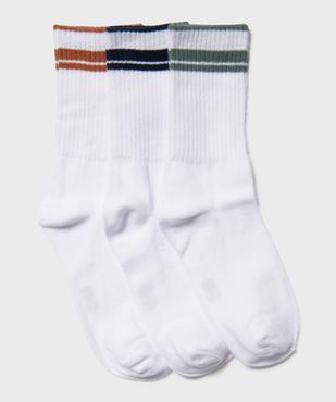Chaussettes de sport avec liserés contrastants garçon (lot de 3) vue1 - GEMO 4G GARCON - GEMO