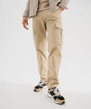 Pantalon cargo loose coloris unique homme vue1 - GEMO 4G HOMME - GEMO