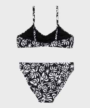 Maillot de bain 2 pièces à motifs fleuris fille vue4 - GEMO (JUNIOR) - GEMO