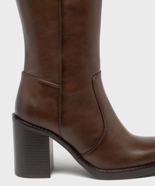 Bottes à talon avec bout rond femme - Follow Me vue6 - FOLLOW ME - GEMO