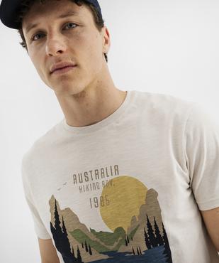 Tee-shirt manches courtes avec motif grands espaces homme - Roadsign vue2 - ROADSIGN GEMO FOR GOOD D - GEMO