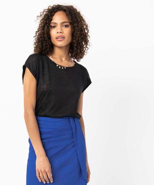 Tee-shirt femme en maille fine sans manches vue1 - GEMO(FEMME PAP) - GEMO