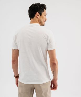 Polo manches courtes à motifs texturés homme vue3 - GEMO (HOMME) - GEMO