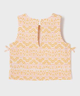 Chemise sans manches à motifs fleuris fille - LuluCastagnette vue3 - LULU CASTAGNETTE GEMO FOR GOOD - GEMO