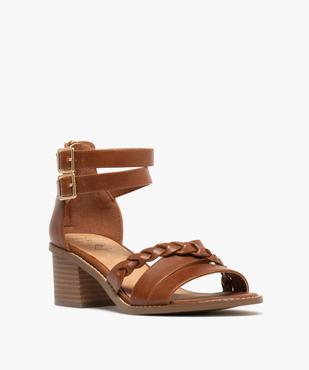 Sandales à talon avec double bride cheville femme - Valentina Baldano vue2 - VALENTINA BALDA - GEMO