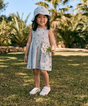Robe à rayures et motifs fleuris avec chapeau assorti bébé fille - LuluCastagnette vue6 - LULUCASTAGNETTE - GEMO